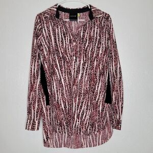 Lysse Neve Snowfall Button Down Shirt Women's Size Small